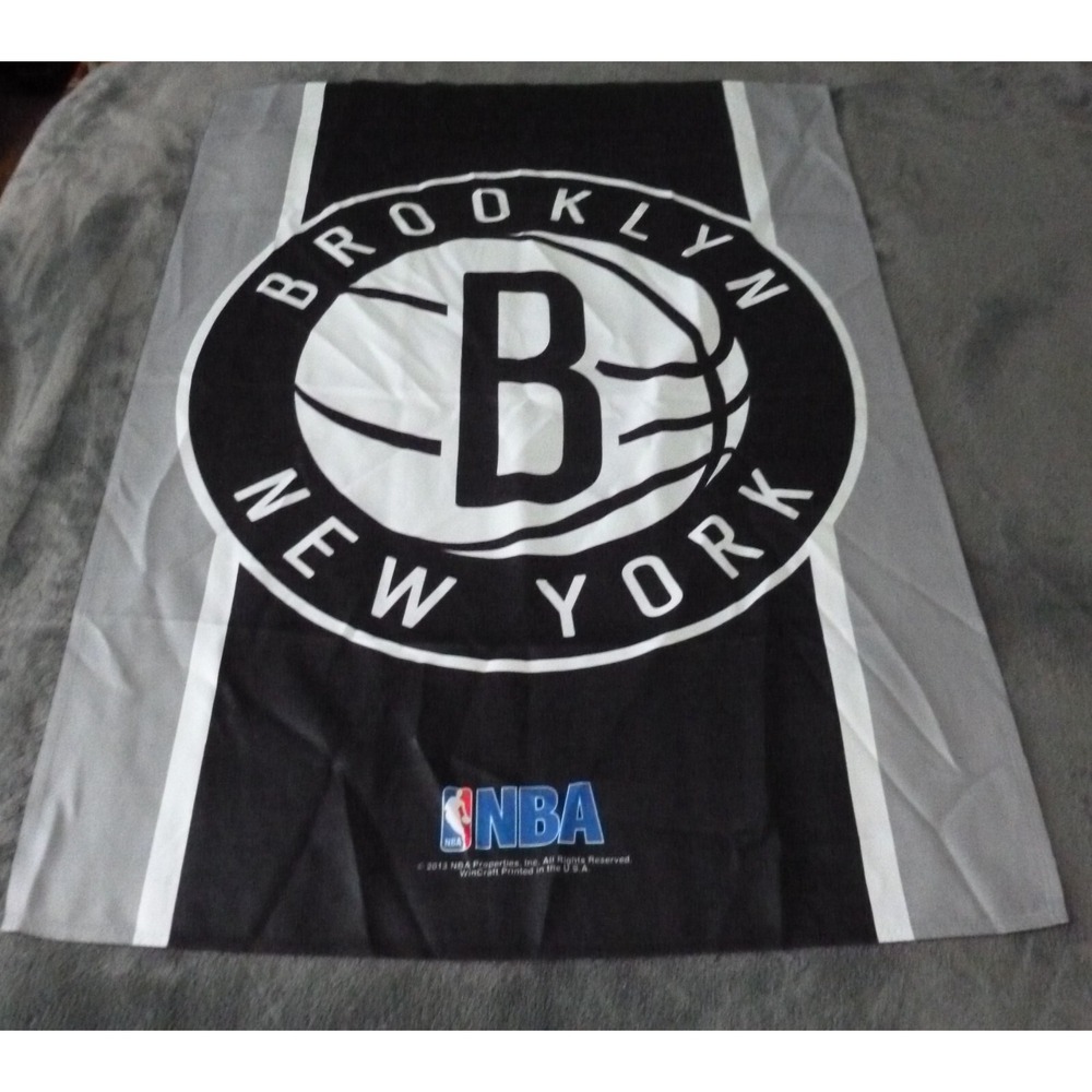 Brooklyn Nets Large 2 Sided Flag 39" x 28"  ~ Official 2013 NBA Banner Sign